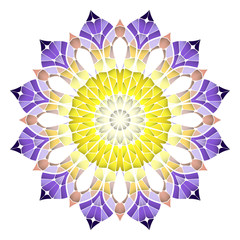 Black and white abstract pattern, mandala.