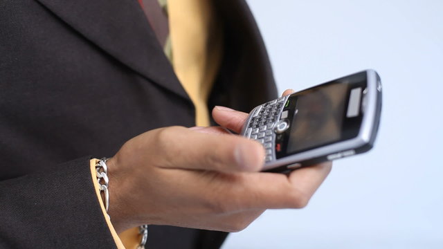 Businessman on cellphone