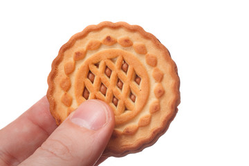 delicious fresh cookies isolated on white background