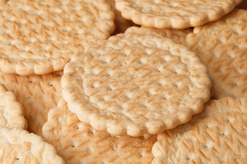 delicious fresh cookies as background