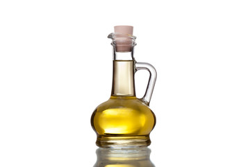 bottle of sun flower oil isolated on white background