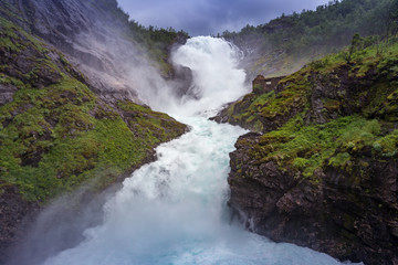 Waterfall Kjosfossen, Flamsbana, Norway