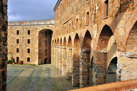 walls of the fortress in Savona