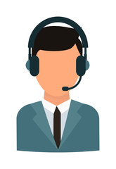 Face headphone vector illustration.