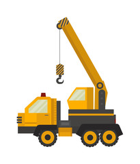 Crane truck vector illustration