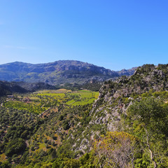 Fototapeta na wymiar Tramuntana Mountains Range on Majorca