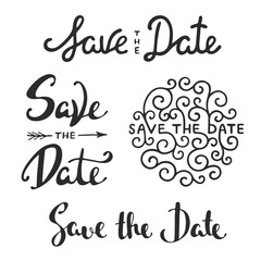 Set of vector hand drawn typography design element 