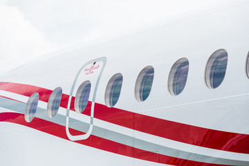 Private Jet plane windows