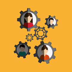 Teamwork icon design 