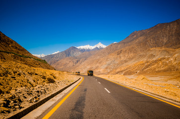 beautiful Landscape of Karakorum Highway in Pakistan