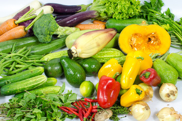 Asian vegetables background. Healthy eating