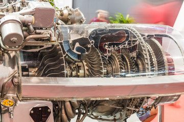  jet engine detail on display