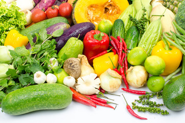 Asian vegetables background. Healthy eating