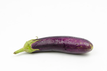 eggplants on white background