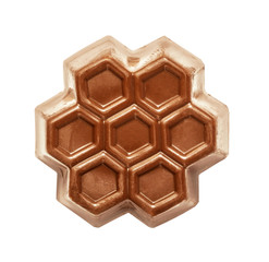 Chocolate candie from collection top view. Beautifully issued isolated on white background