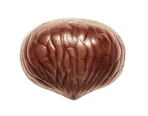 Chocolate candie from collection top view. Beautifully issued isolated on white background