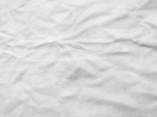 Fototapeta na wymiar White Crumpled Fabric Texture