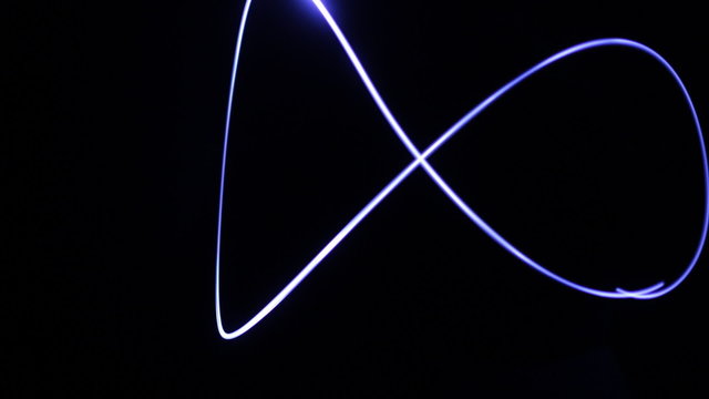 Abstract light painting shapes, stop motion