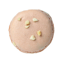 Colorful macaroons isolate on white.