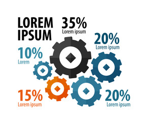 business infographics. gears. vector illustration