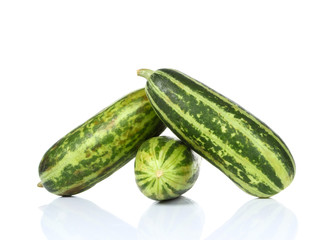 fresh cucumbers isolated on white