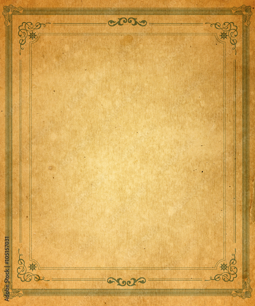 Canvas Prints old paper with patterned vintage frame - blank for your design