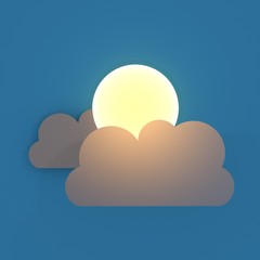 sun with clouds