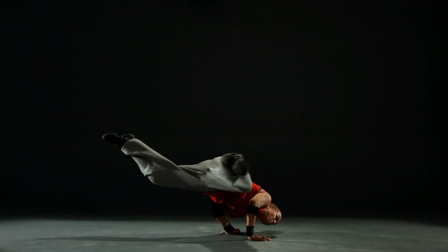 Breakdancing, slow motion