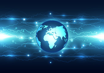 vector digital global technology concept, abstract background