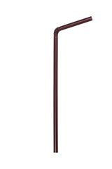 One brown straw isolated on white