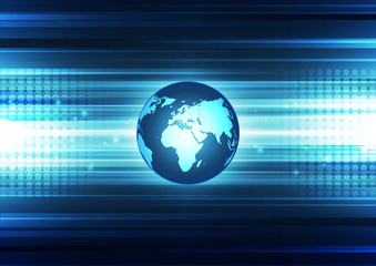 vector digital global technology concept, abstract background