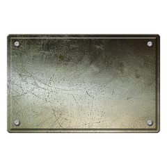 Fototapeta premium steel metal plate isolated on white