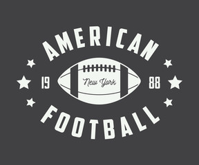 Vintage rugby and american football labels, emblems and logo.