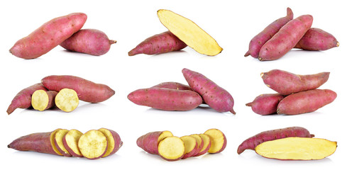 sweet potato isolated on the white background
