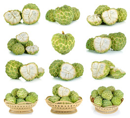 Fototapeta premium Sugar apple fruit isolated on the white background