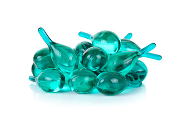 Hair serum capsule isolated on the white background