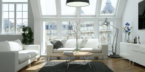 Foto op Plexiglas helle moderne Altbau Wohnung © virtua73