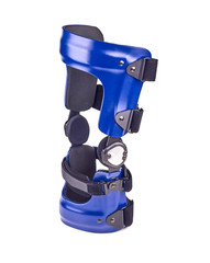 Blue rigged knee brace