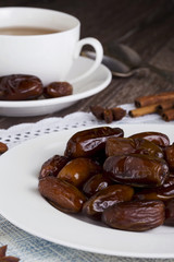 dried dates in a plate