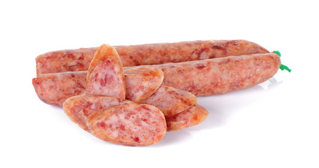 Chinese Sausages isolated on the white