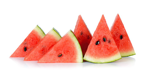 Sliced watermelon isolated on the white