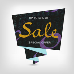 Colorful advertising banner advertising sales.