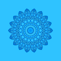 Blue background with abstract shape