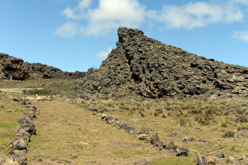 The place inhabited by ancient Indian tribes in the national Park Pali Aike.