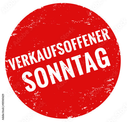 "verkaufsoffener sonntag stempel rot grunge" Stockfotos und lizenzfreie