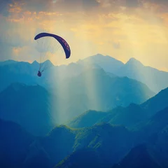 Photo sur Plexiglas Sports aériens Sur les sommets des montagnes