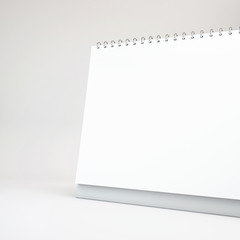 3d white blank calendar