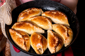 pan full of fresh pastries