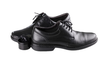 black leather mens shoes