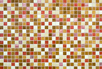 Colored tile wall background